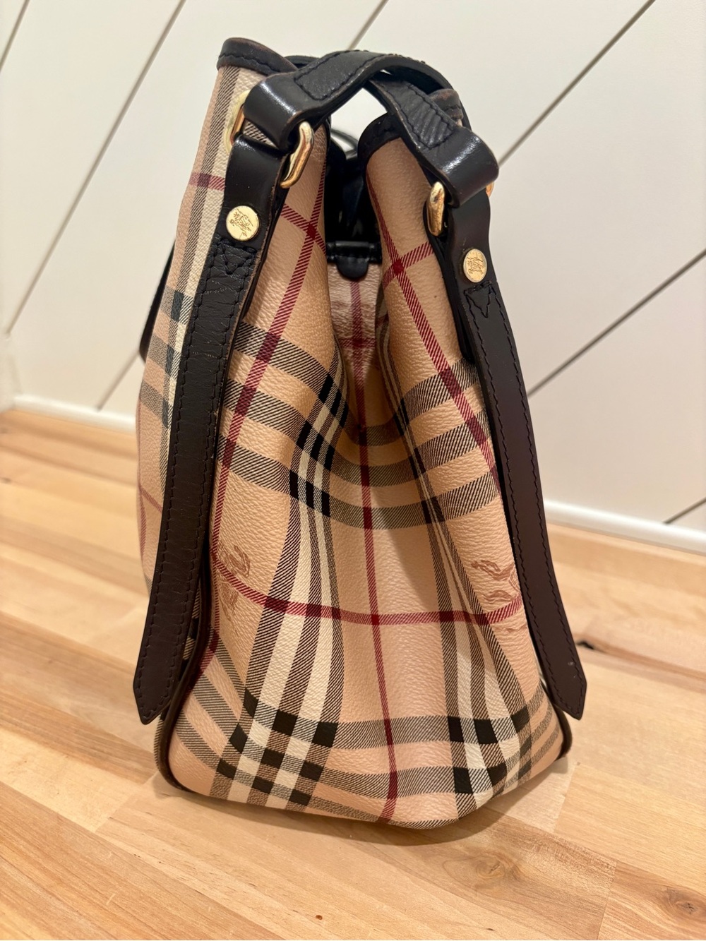 Burberry Canterbury Haymarket Leather Tote Bag and wallet - Picture 2 of 11